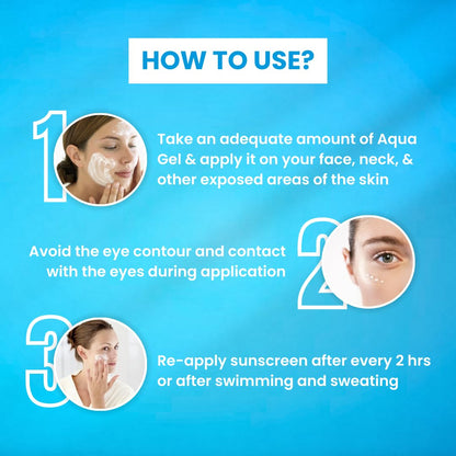 SPF 50+ Sunscreen Light Gel | Ultra-Light Aqua Gel | UV A/B & Blue Light Shield | Fades Pigmentation | Brighter Skin