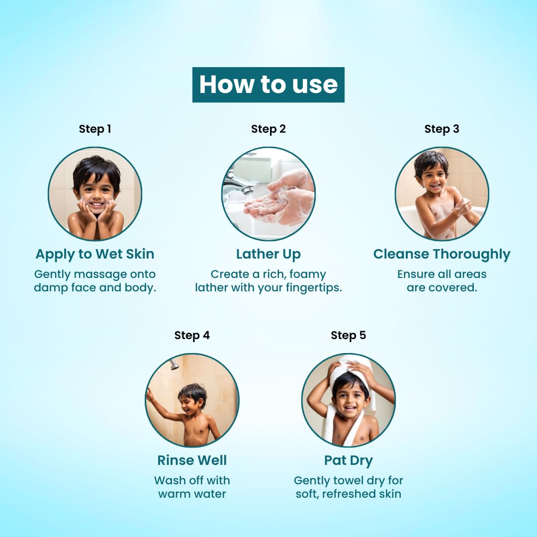 Gentle Face & Body Wash for Kids – 250 ml | Soft on Skin, Tear-Free