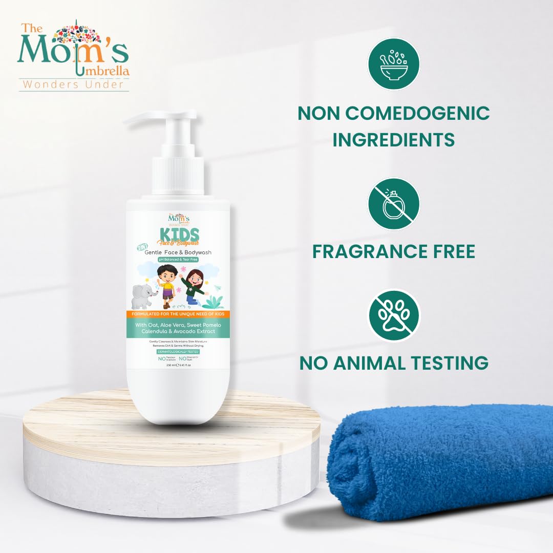 Gentle Face & Body Wash for Kids – 250 ml | Soft on Skin, Tear-Free