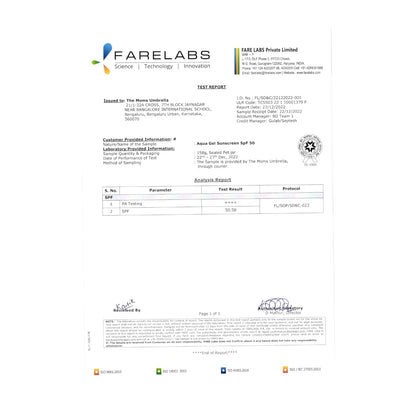 SPF 50+ Sunscreen Light Gel | Ultra-Light Aqua Gel | UV A/B & Blue Light Shield | Fades Pigmentation | Brighter Skin