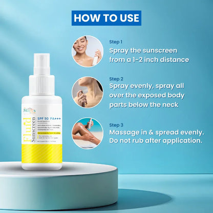 The Mom’s Umbrella Fluid Sunscreen – SPF 50 | Non-Oily, Broad Spectrum UV Protection | Lightweight & Travel-Friendly