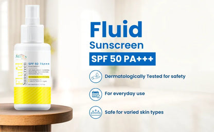 The Mom’s Umbrella Fluid Sunscreen – SPF 50 | Non-Oily, Broad Spectrum UV Protection | Lightweight & Travel-Friendly