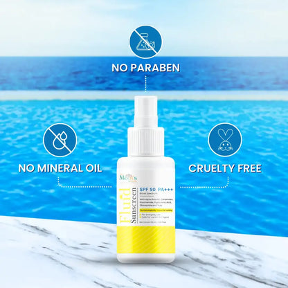 The Mom’s Umbrella Fluid Sunscreen – SPF 50 | Non-Oily, Broad Spectrum UV Protection | Lightweight & Travel-Friendly